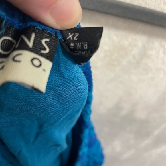 Notations clothing boho hippie skirt blue plus size 2x rayon - Picture 4 of 10